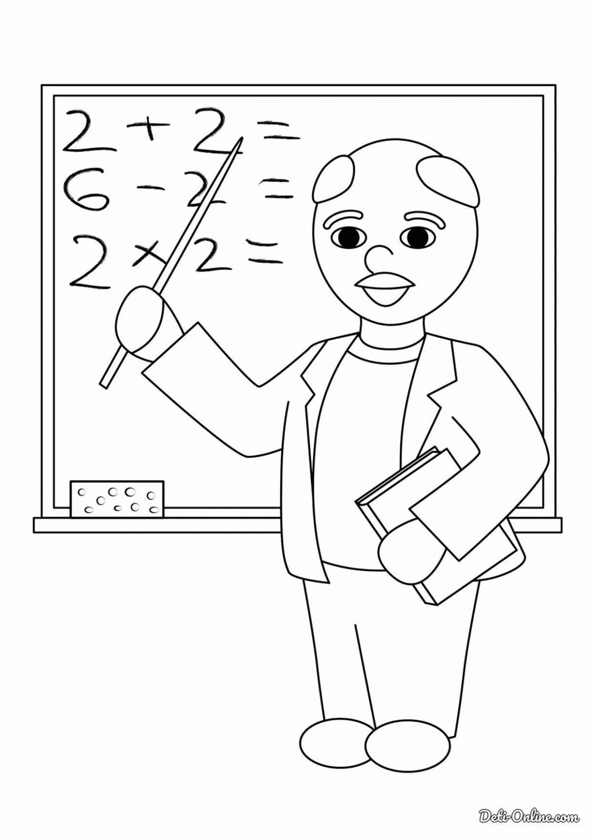 Charming baldi coloring book for kids