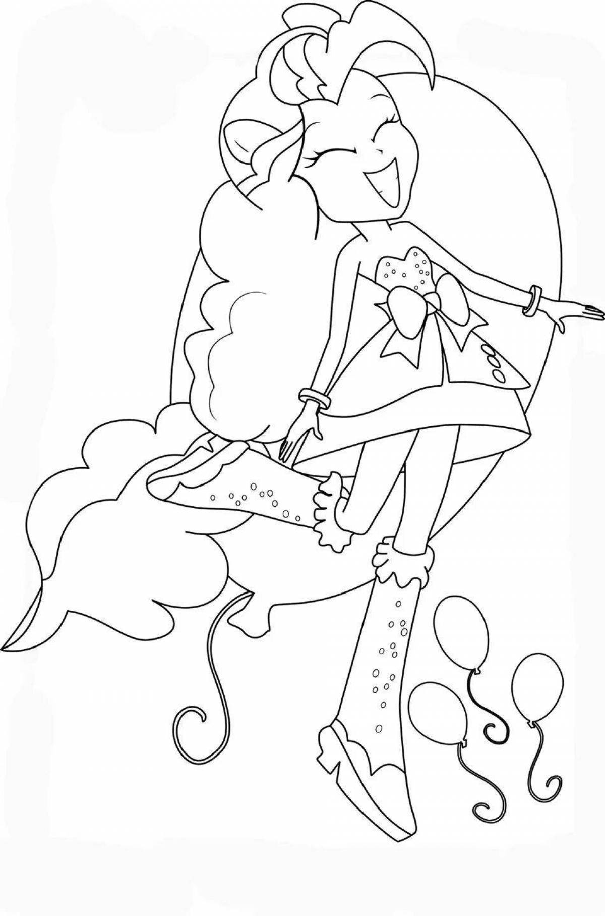 Fun equestria girls pinkie pie coloring book