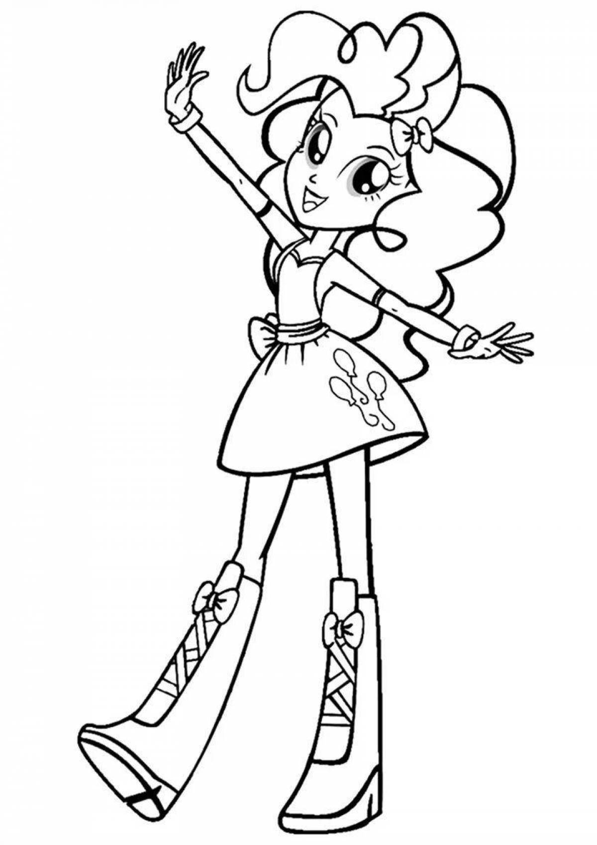 Coloring pinkie pie from magical equestria girls