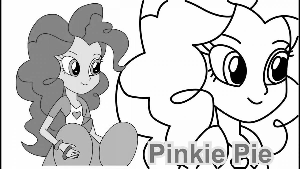 Pinkie Pie's Gorgeous Equestria Girls Coloring Page