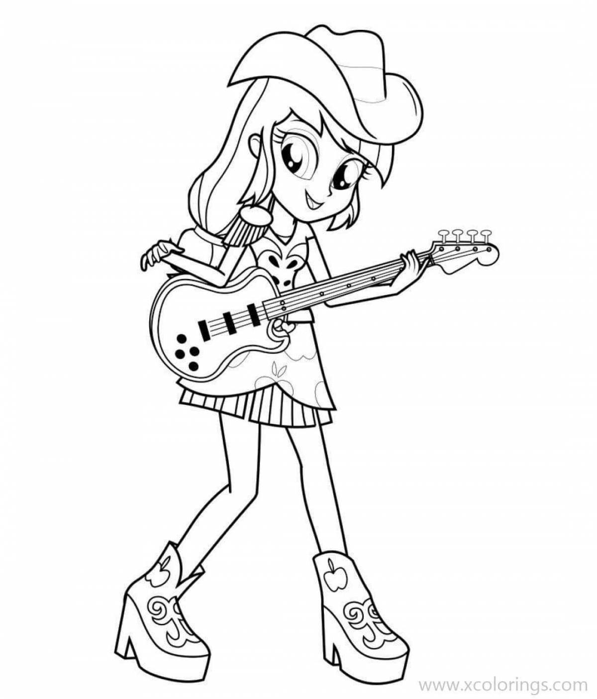 Pinkie Pie Gorgeous Equestria Girls Coloring Page
