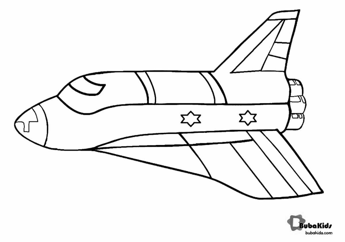 Coloring book funny plane