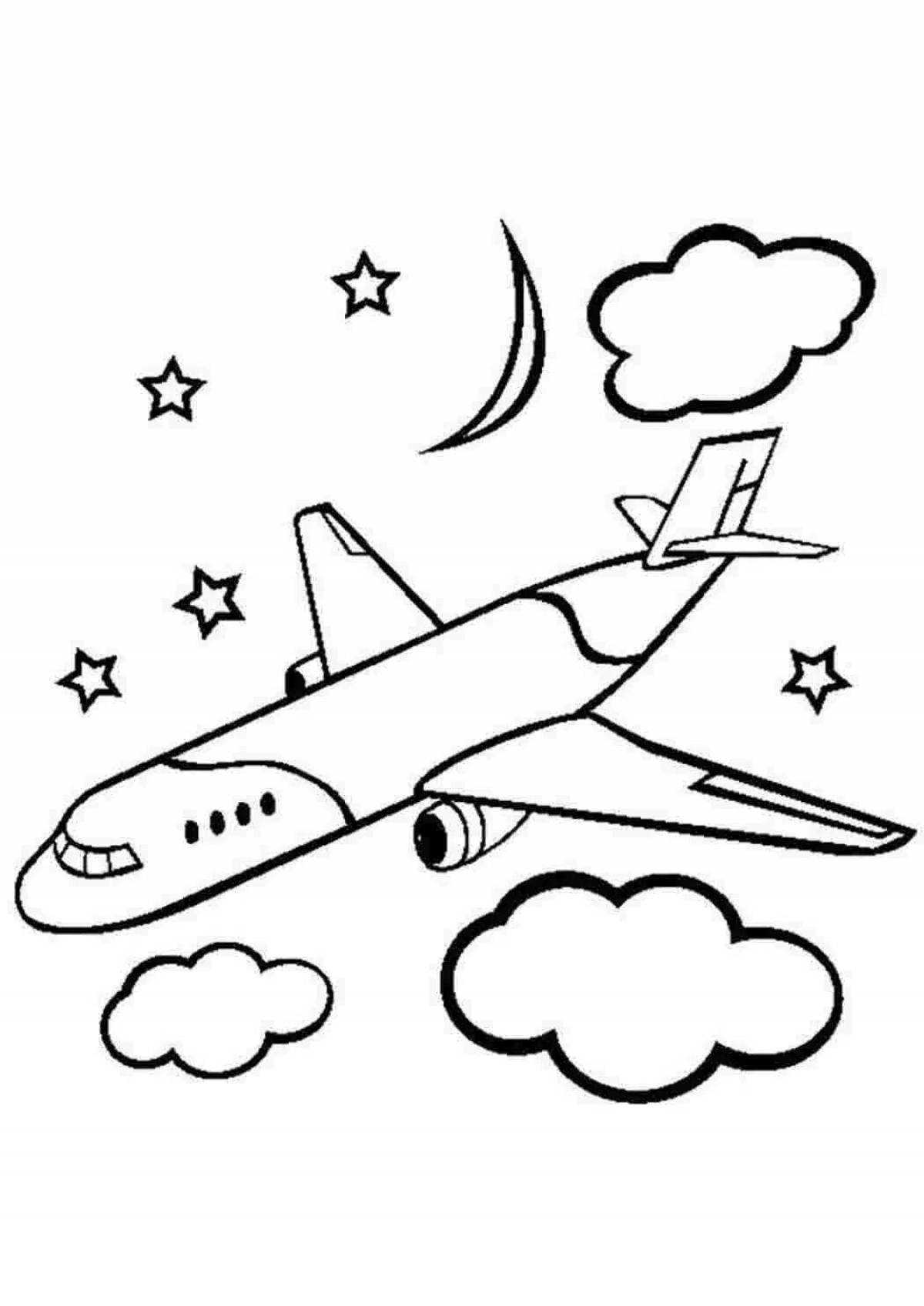 Spray airplane coloring page