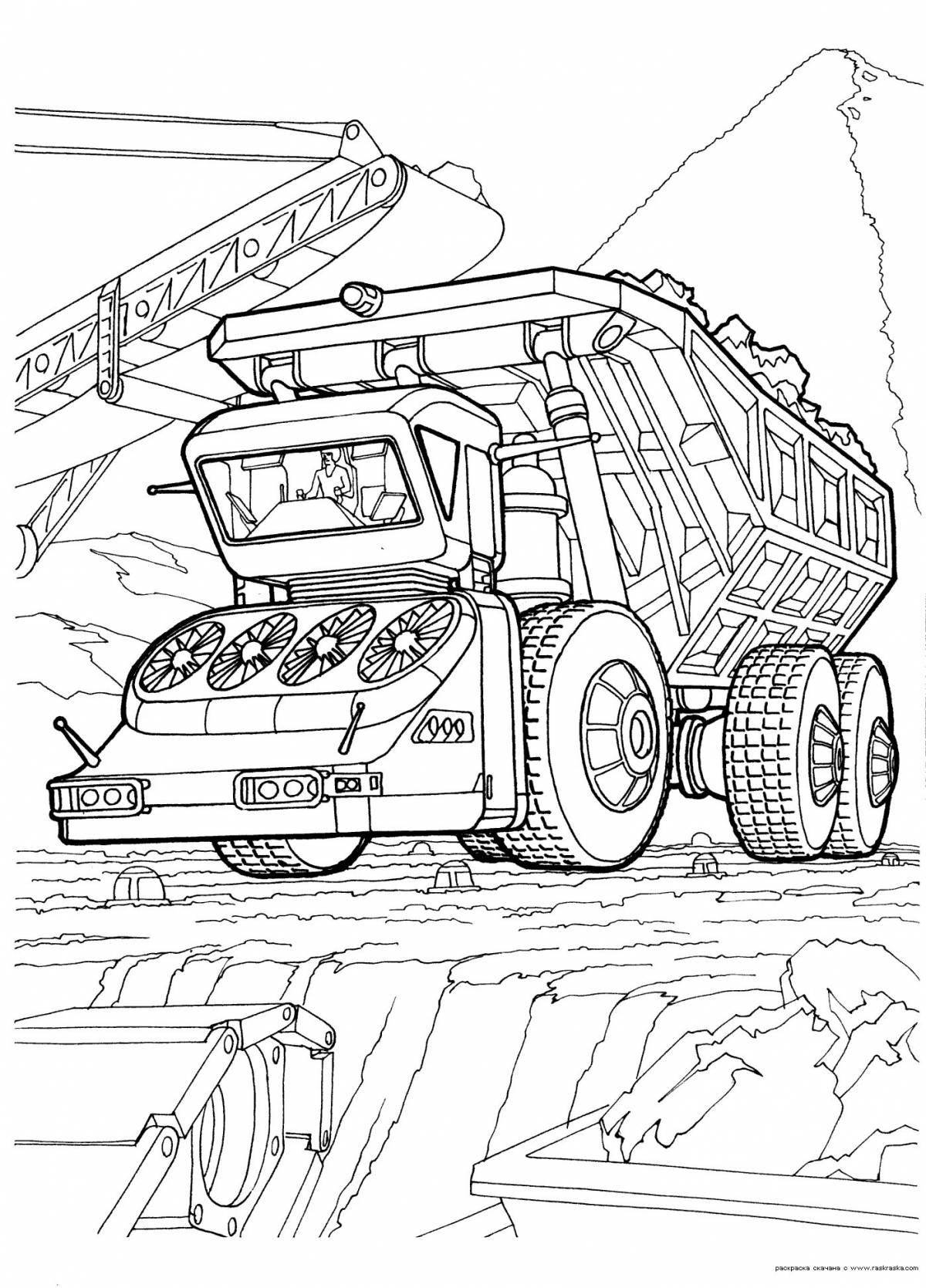 Radiant coloring page complicated cars for boys