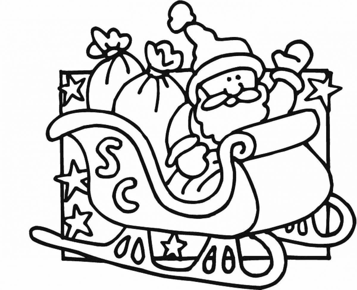 Santa Claus on a sled #2