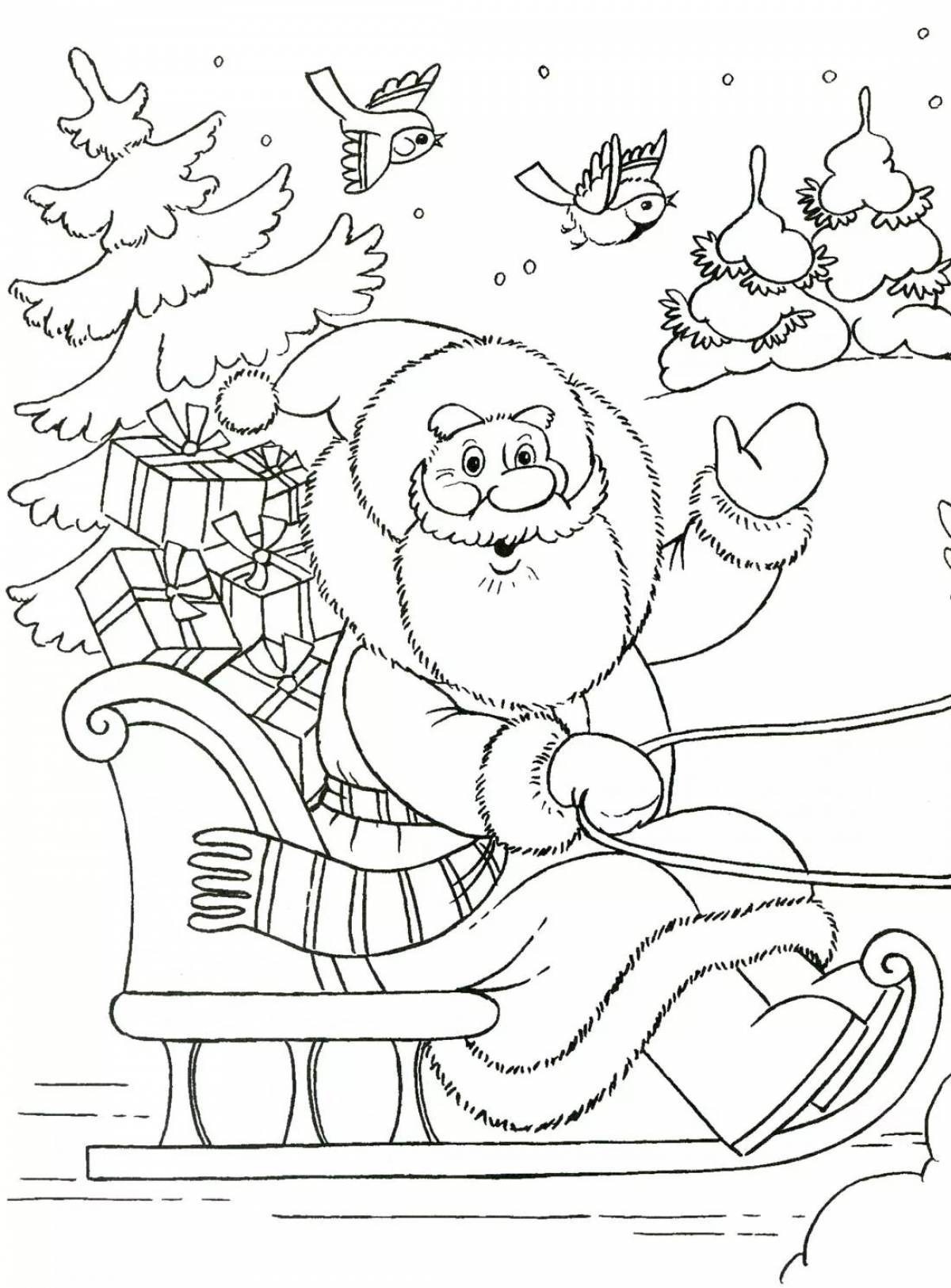 Santa Claus on a sled #5