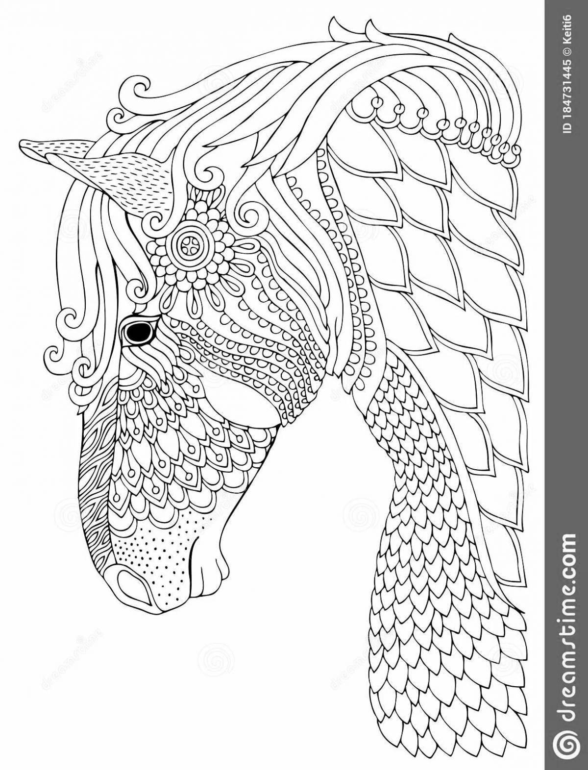 Exciting anti-stress animal coloring book for kids