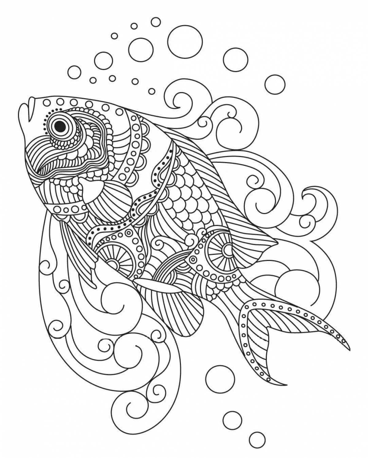 Animated anti-stress animal coloring book for kids