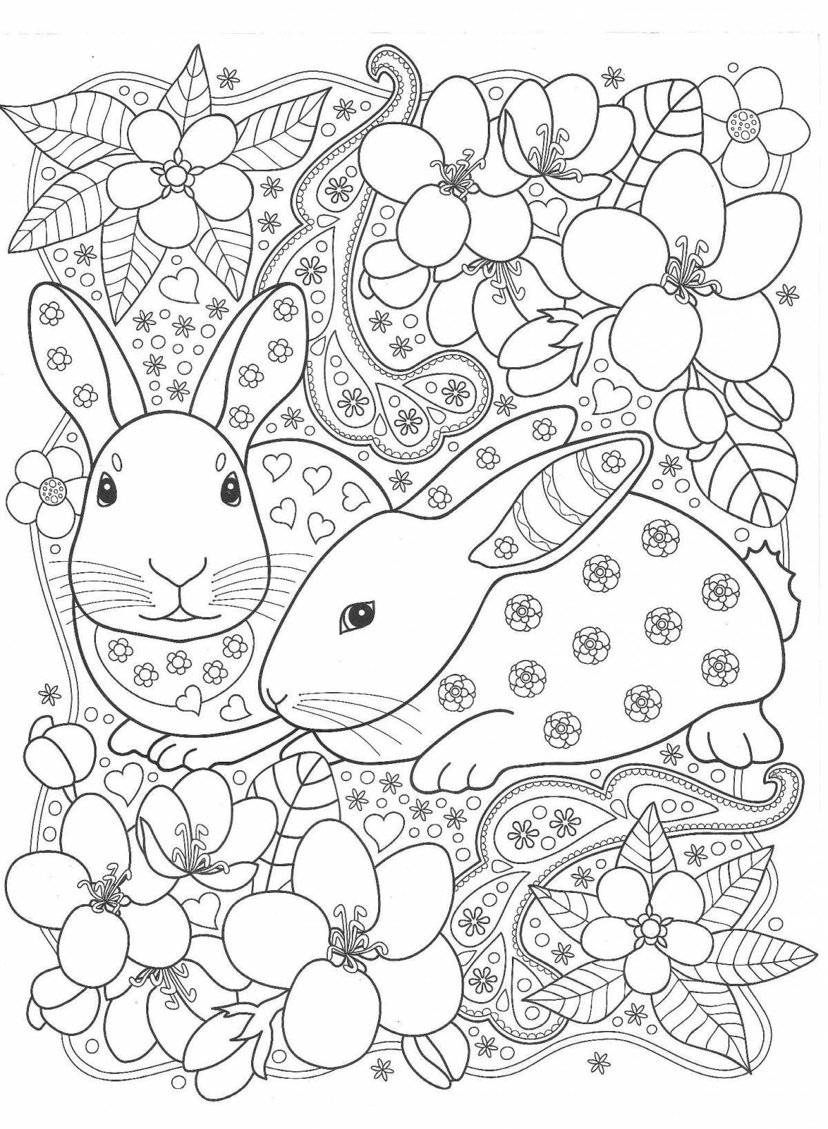 Fun anti-stress animal coloring book for kids