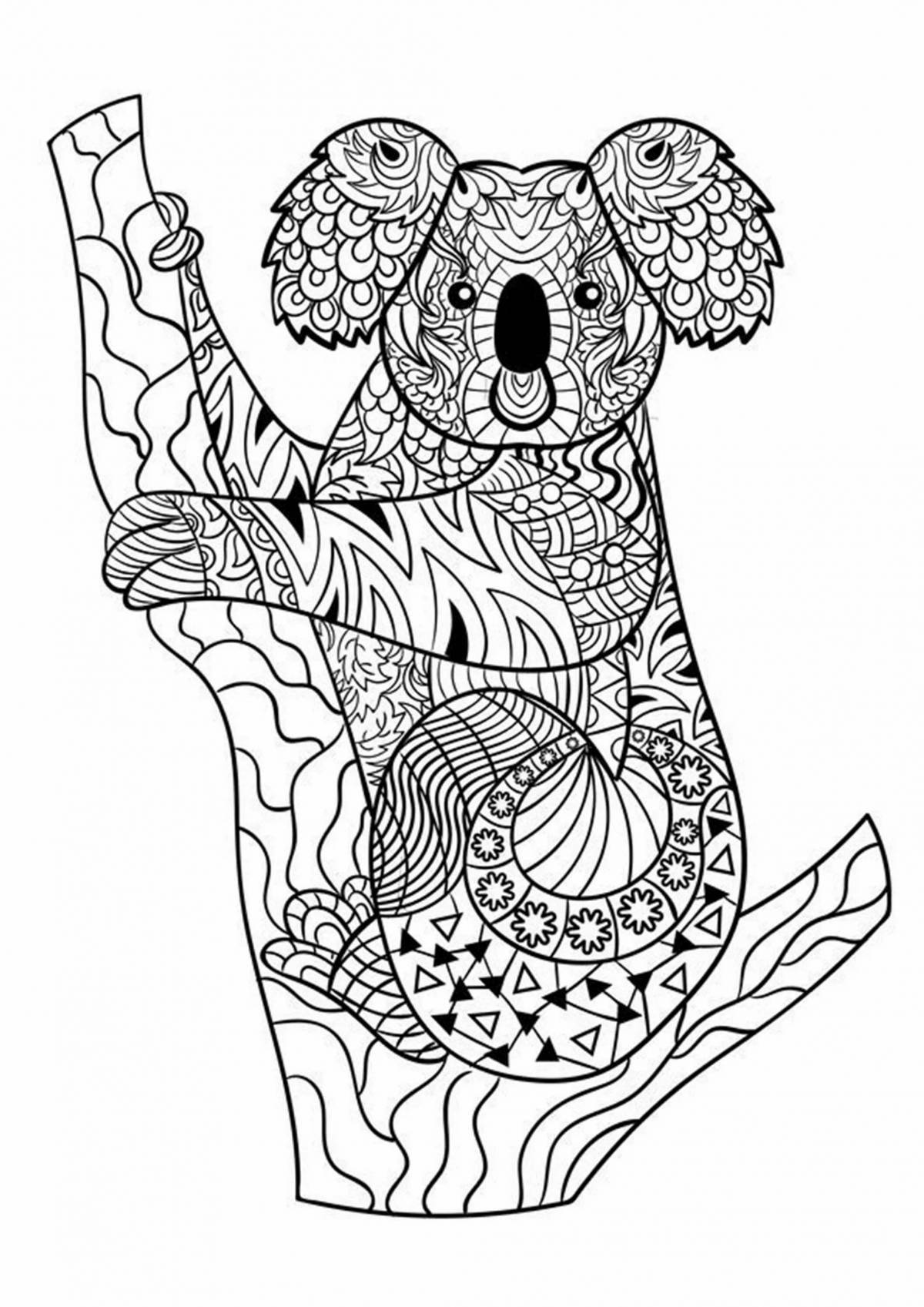 Attractive anti-stress animal coloring book for kids