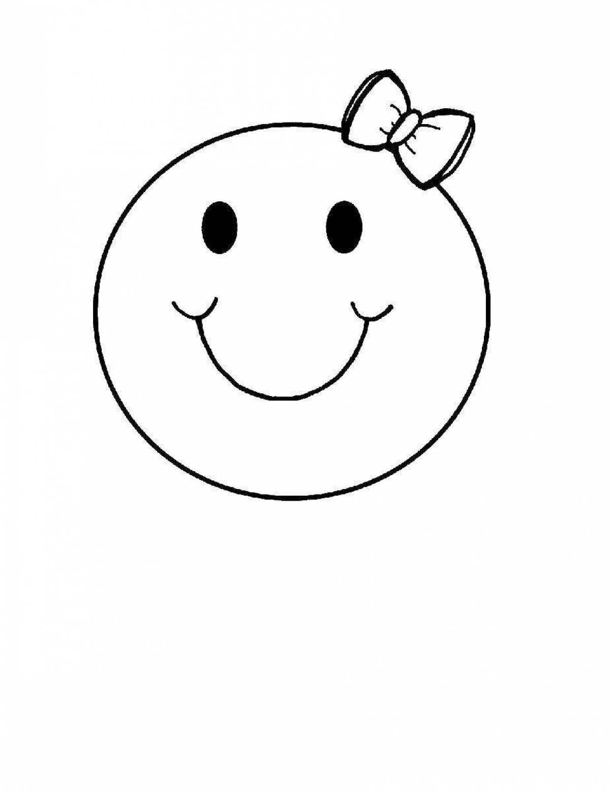 Coloring chipper funny emoticon for kids