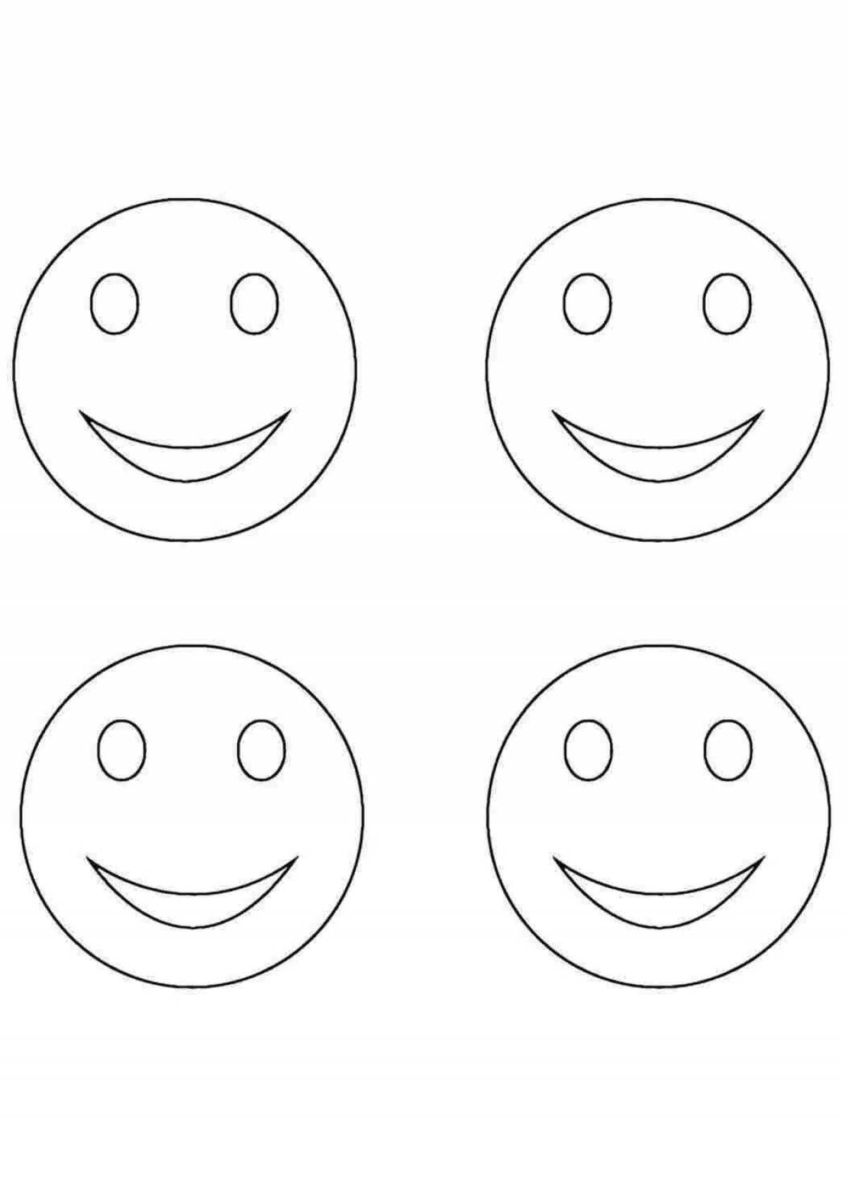 Attractive funny smiley coloring book for kids