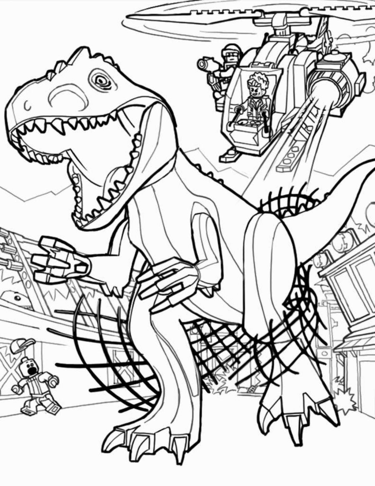 Radiant jurassic world domination coloring page