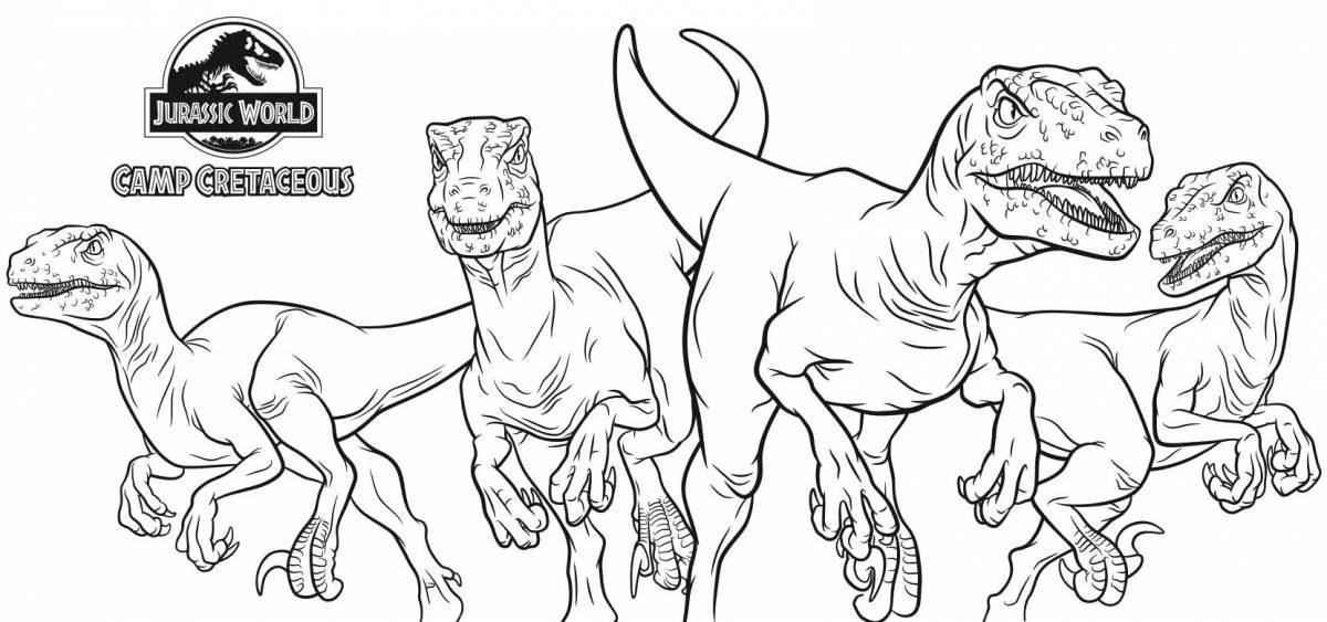 Jurassic world domination awesome coloring page