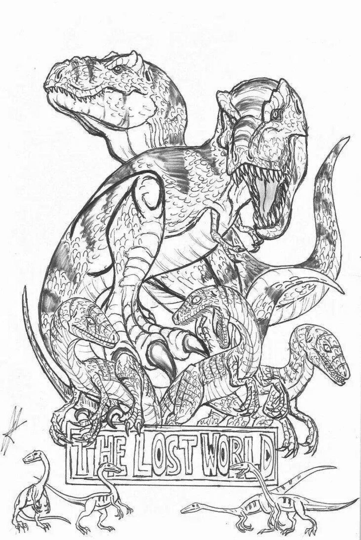 Coloring page deluxe jurassic world domination