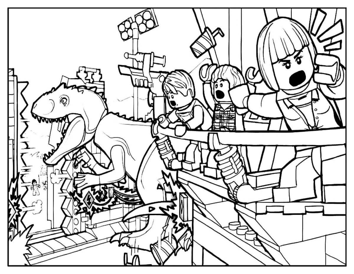 Great jurassic world domination coloring page