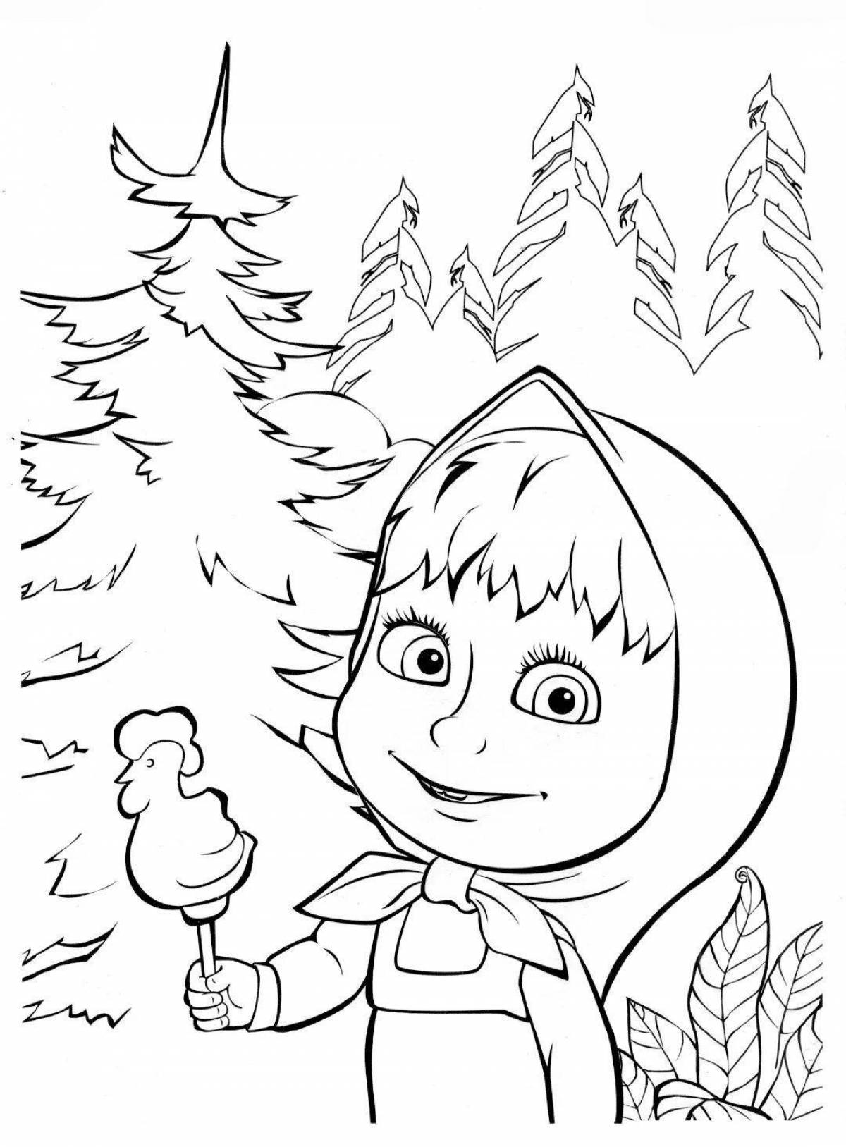 Fun coloring Masha and the bear