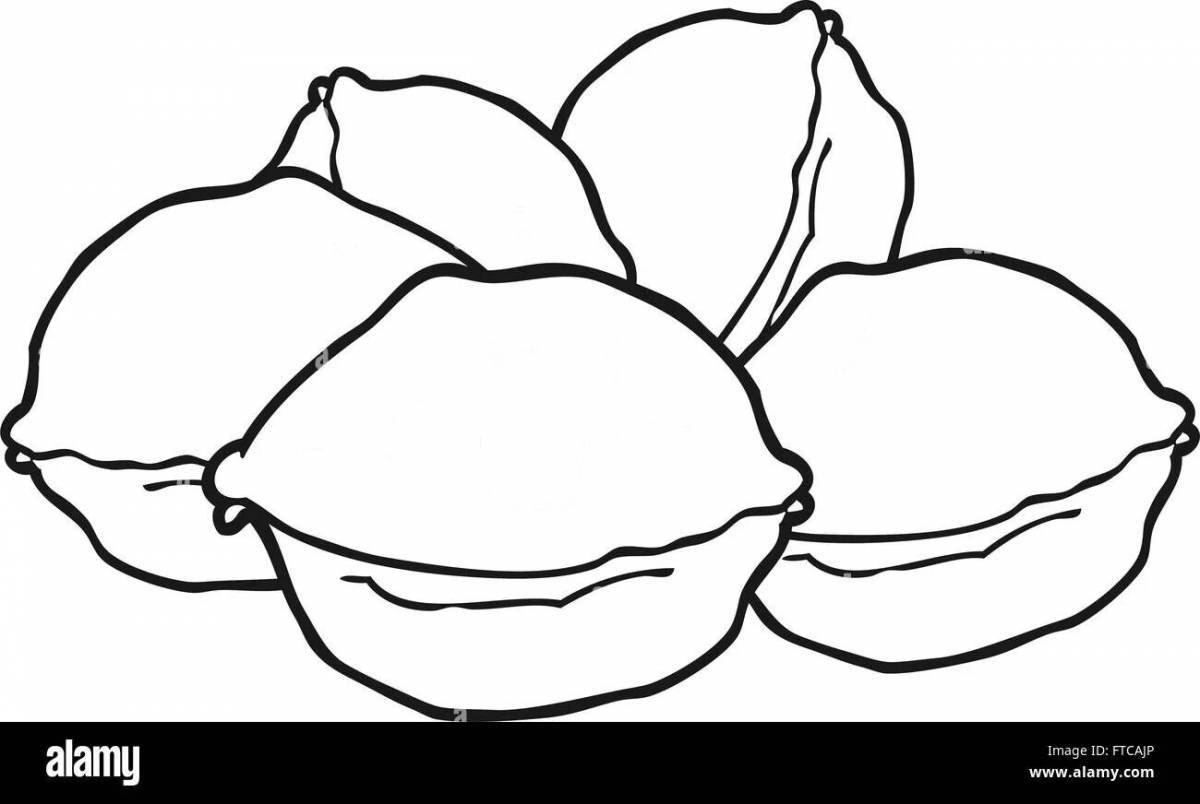 Colorific walnut coloring page for kids