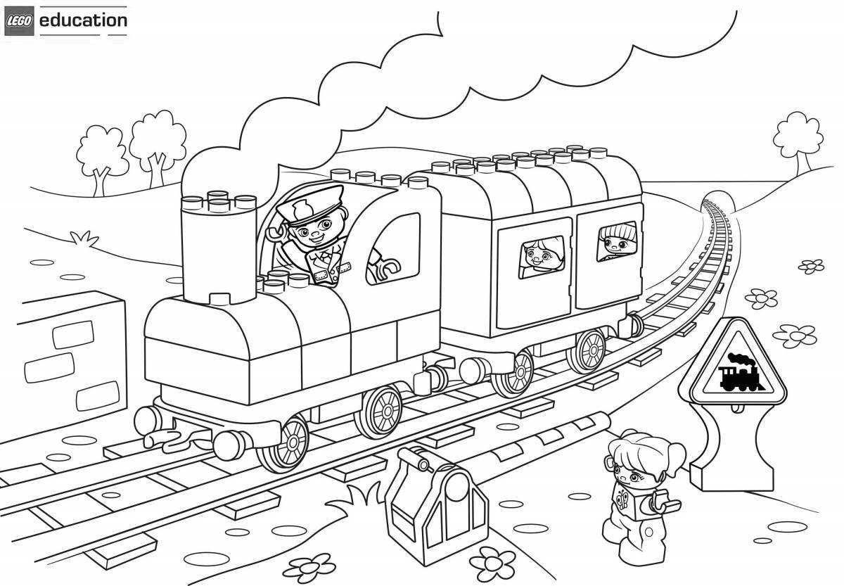Славный грузовой поезд раскраски для детей