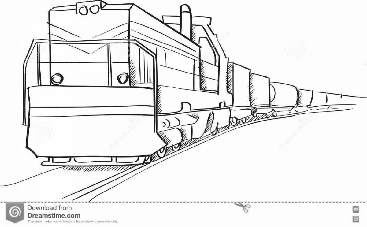 Wonderful freight train coloring book for kids