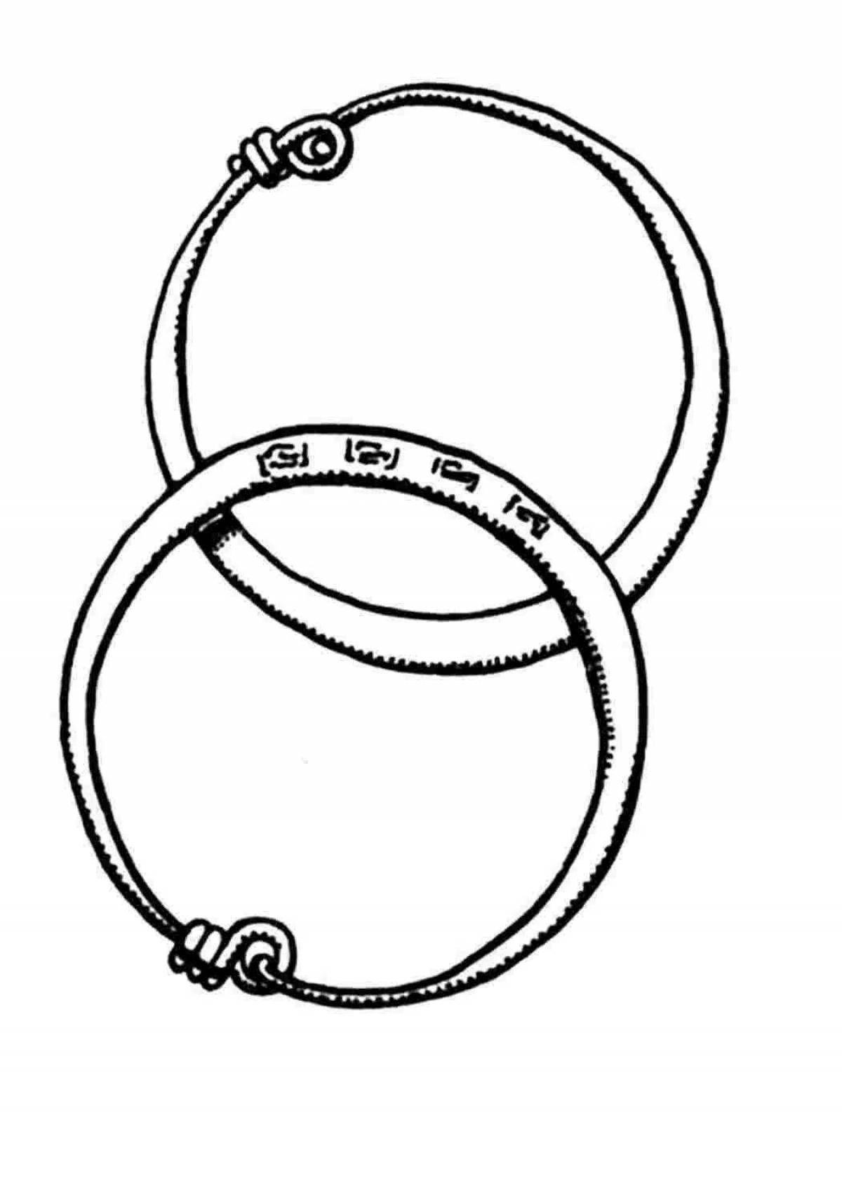 Colorful ring coloring page for kids