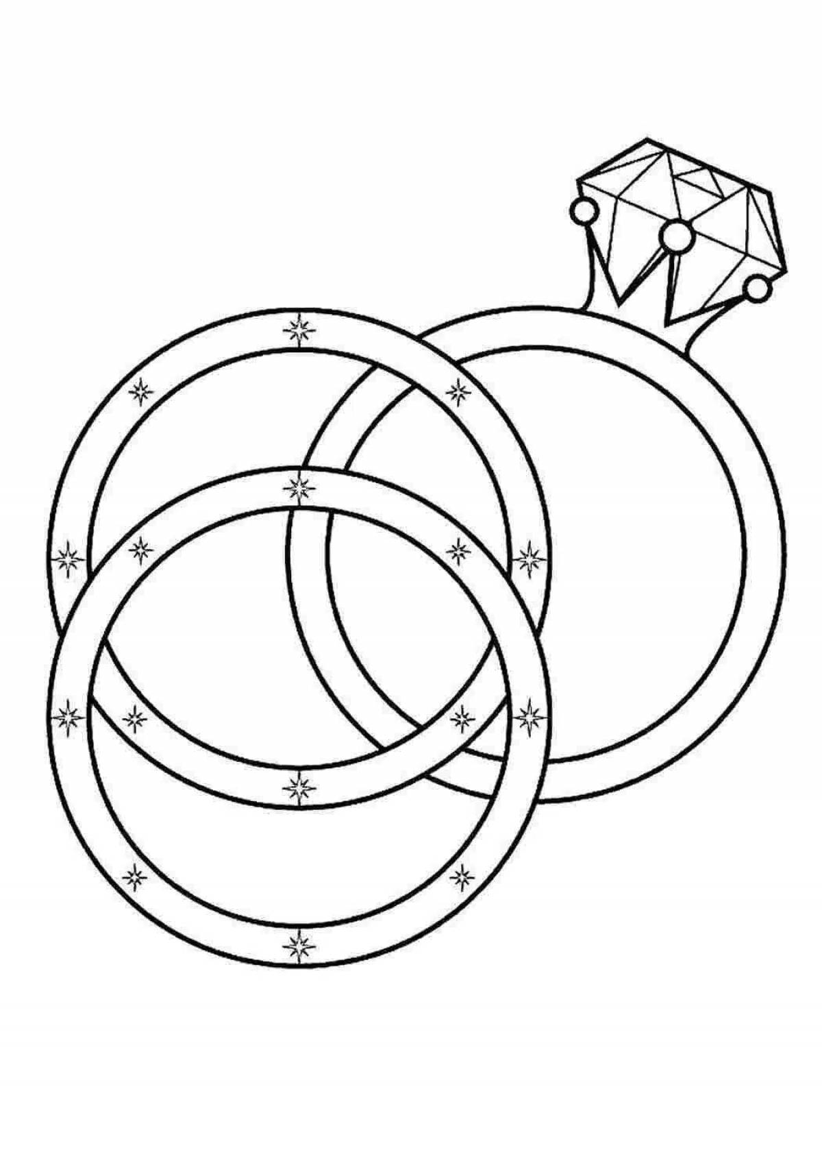 Fun ring coloring page for kids