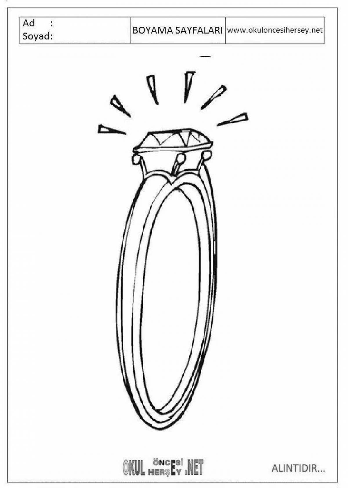 Веселое кольцо-раскраска для малышей