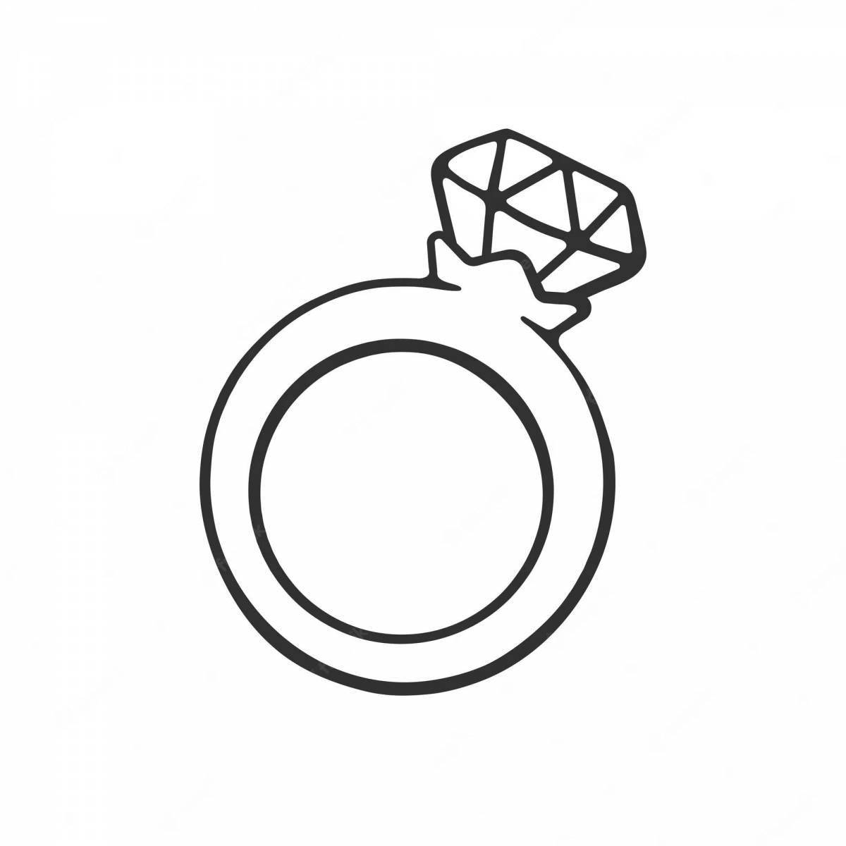 Awesome ring coloring page for preschoolers