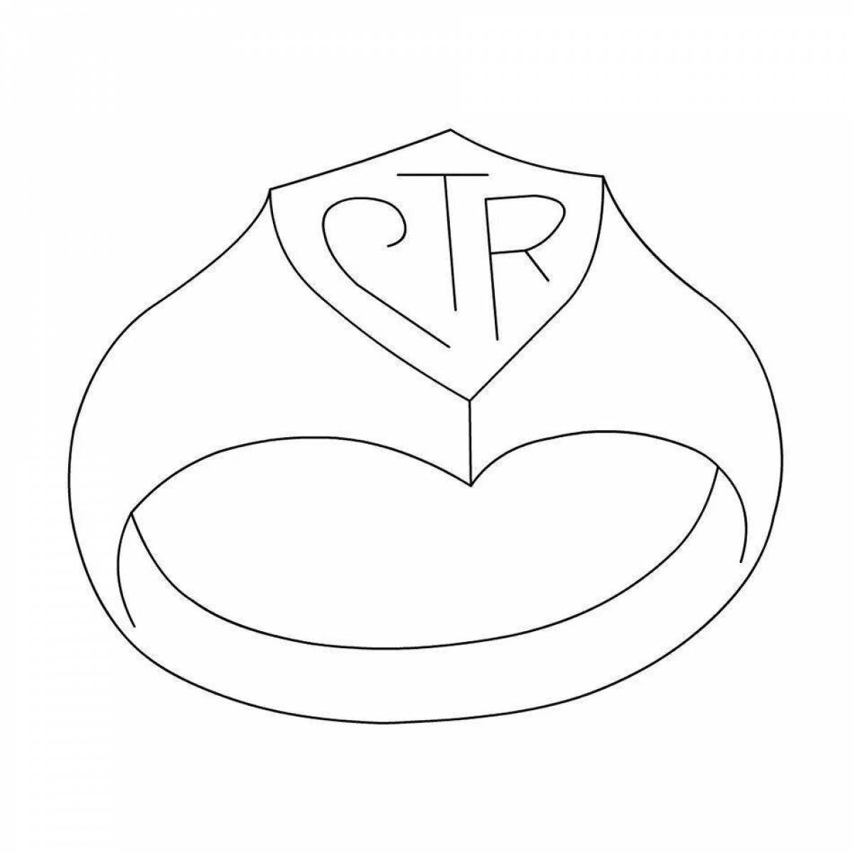 Gorgeous Ring Coloring Page for Toddlers