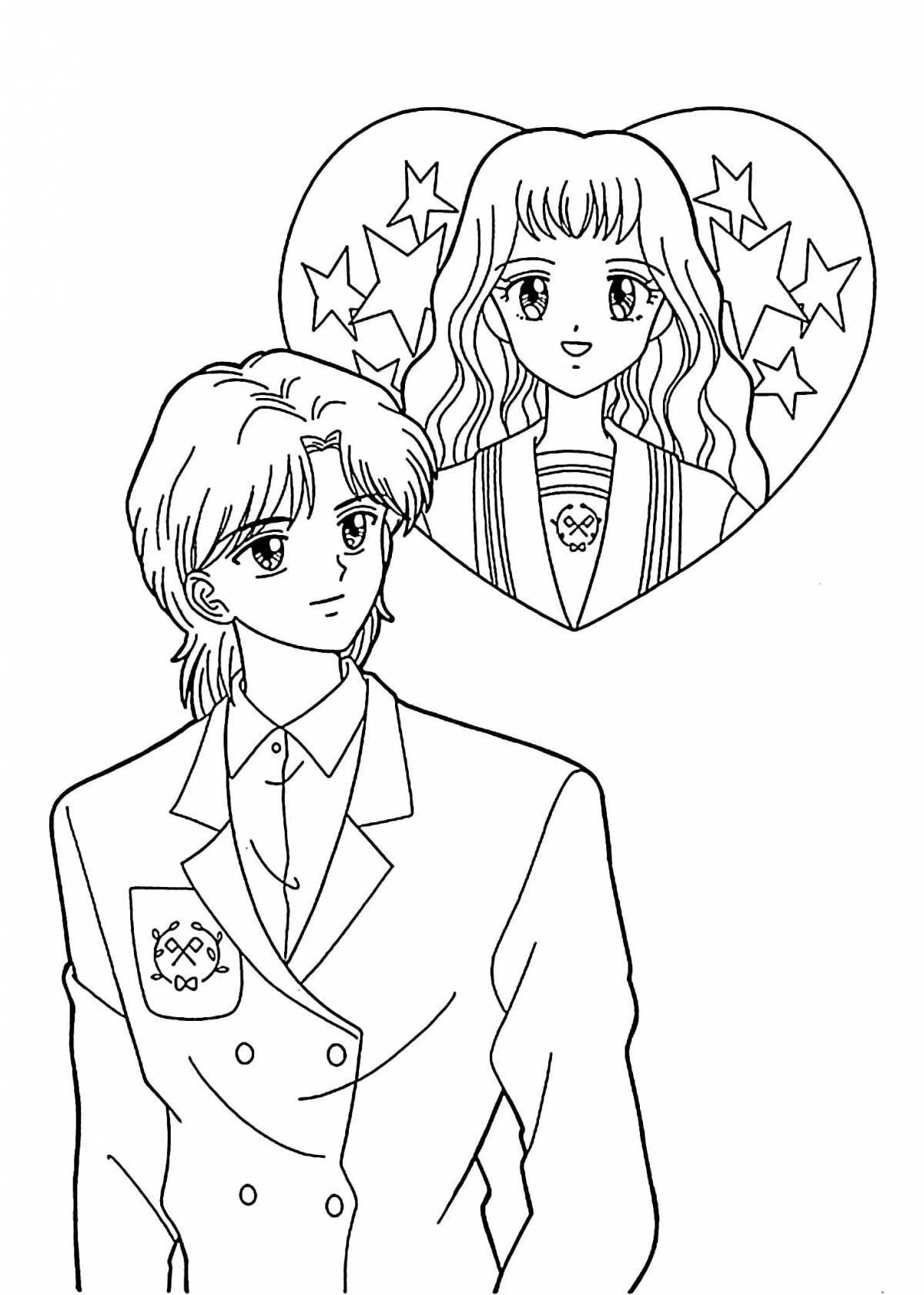 Awesome anime boys and girls coloring pages