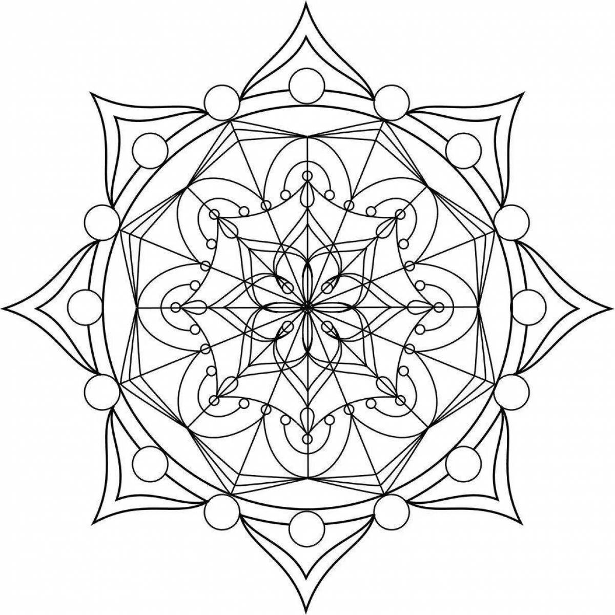 Charming coloring book wish mandala wish fulfillment