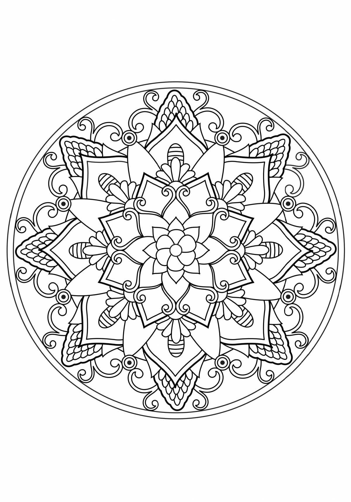 Glitter coloring wish mandala wish fulfillment