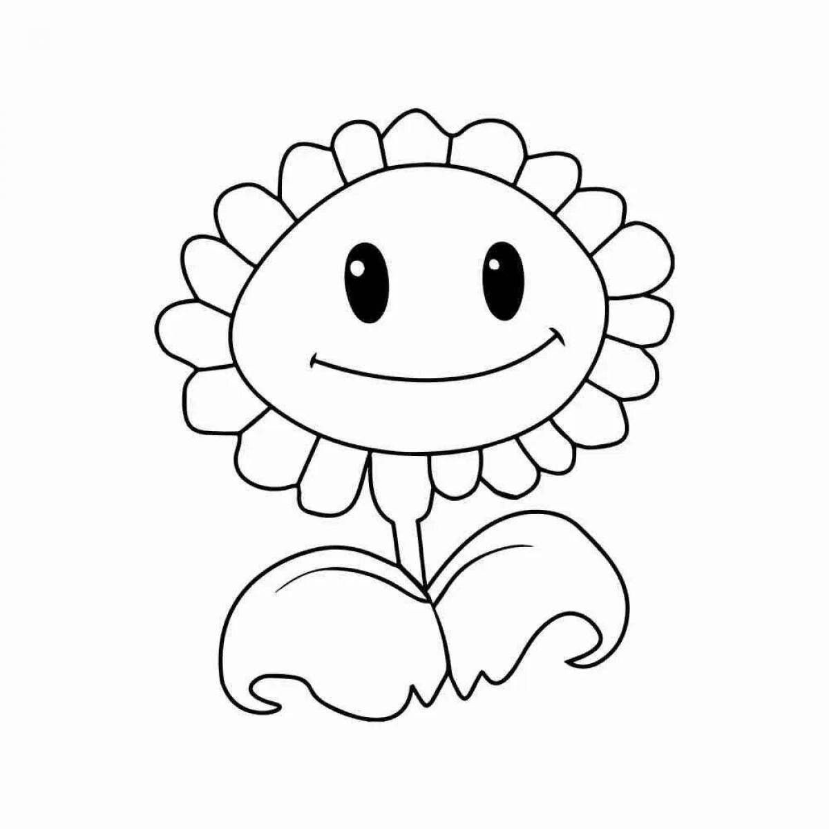 Coloring page incredible pea shooter plants vs zombies