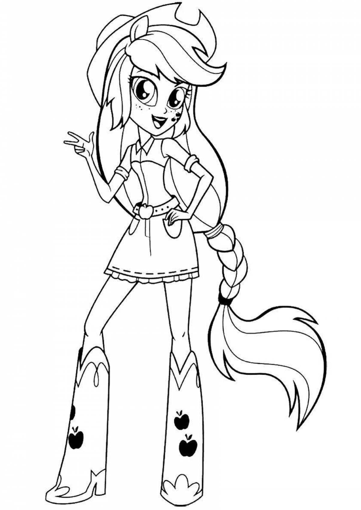 Coloring lively my little pony girls