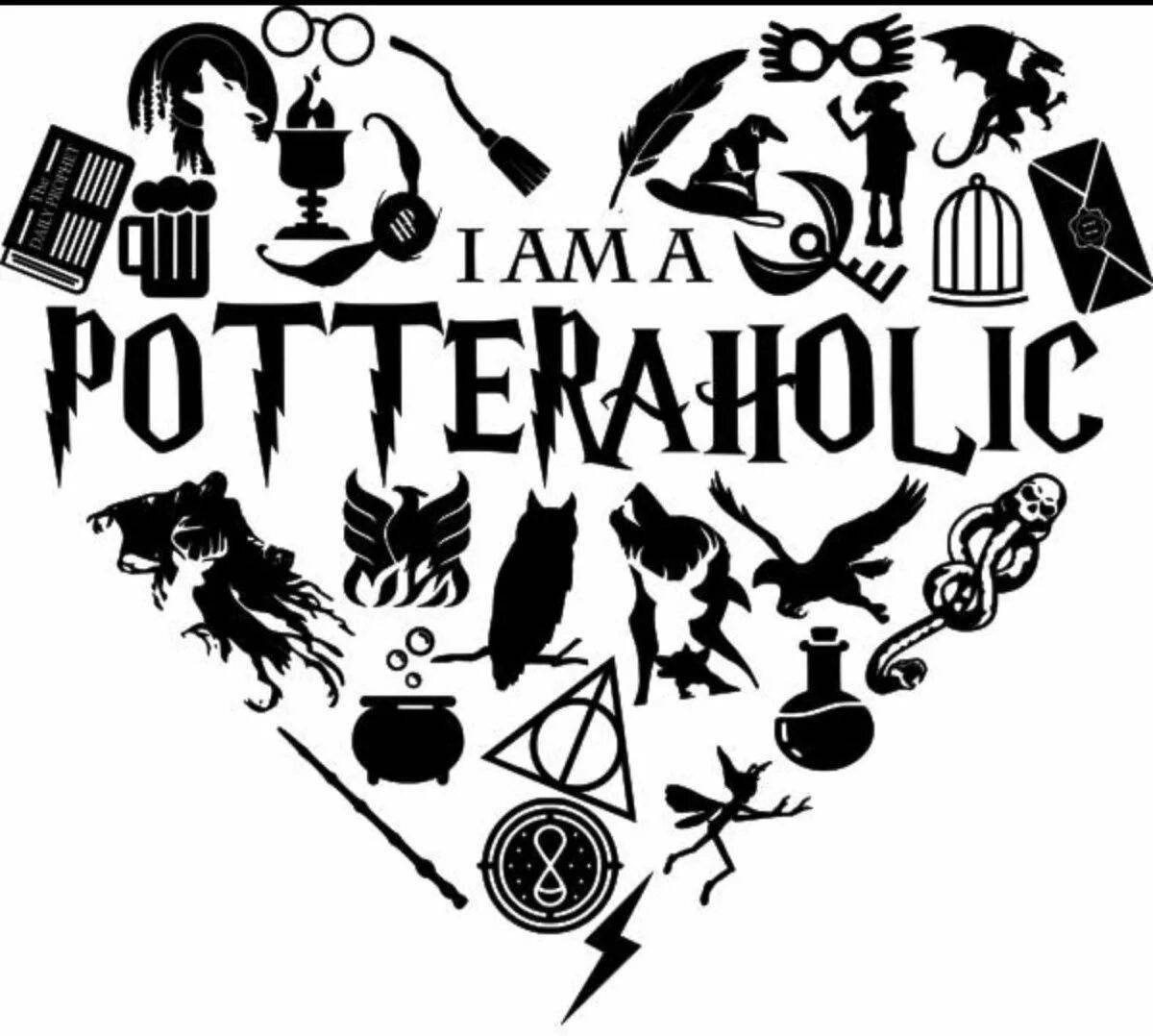 Charming harry potter stickers coloring pages