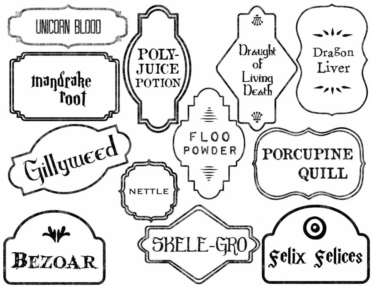 Exotic coloring pages harry potter stickers