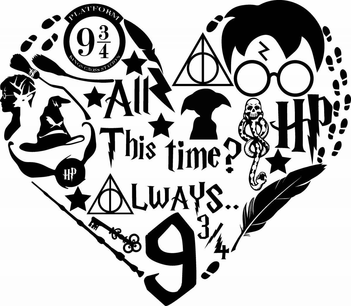 Harry potter coloring stickers