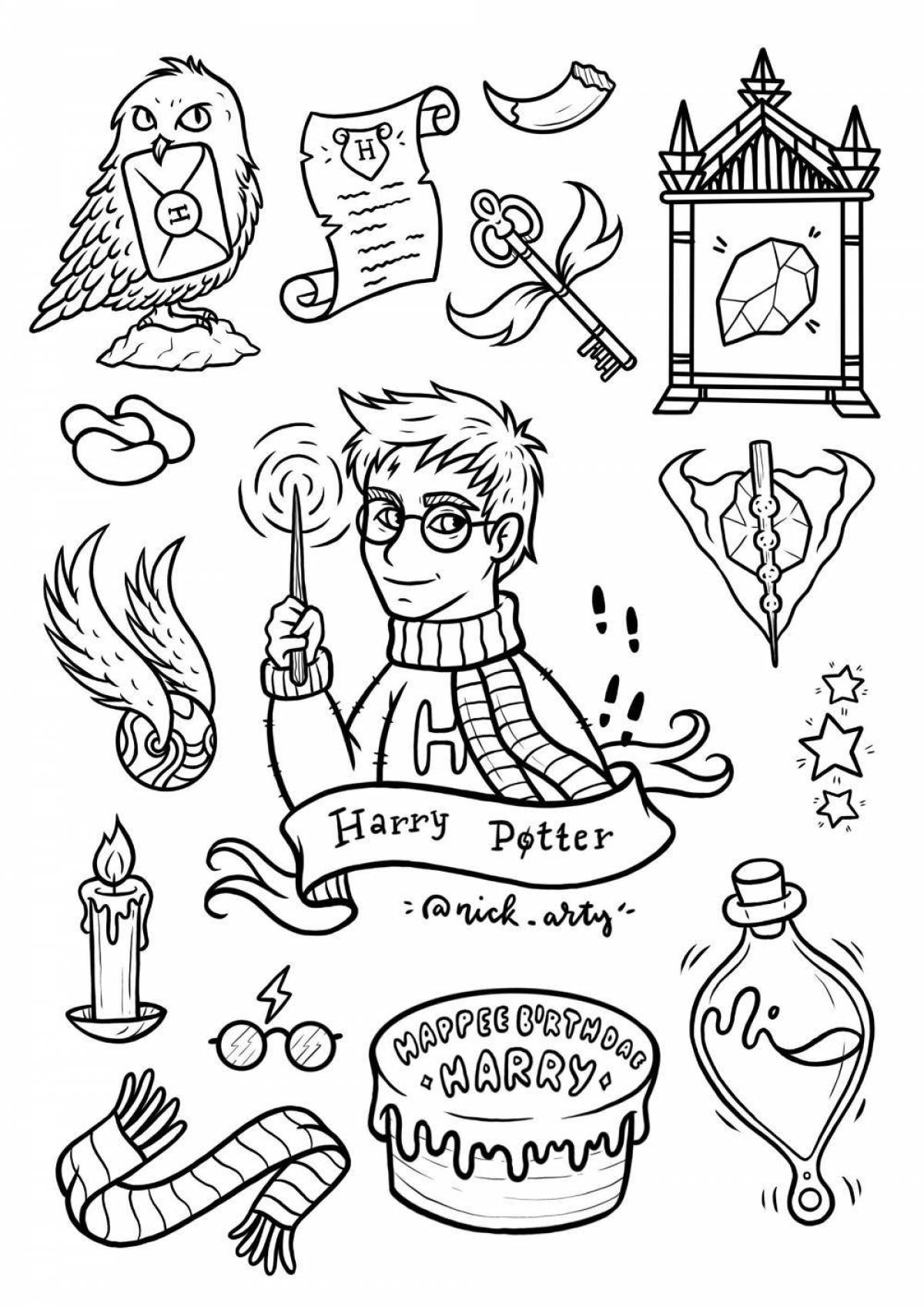 Harry Potter colorful coloring pages
