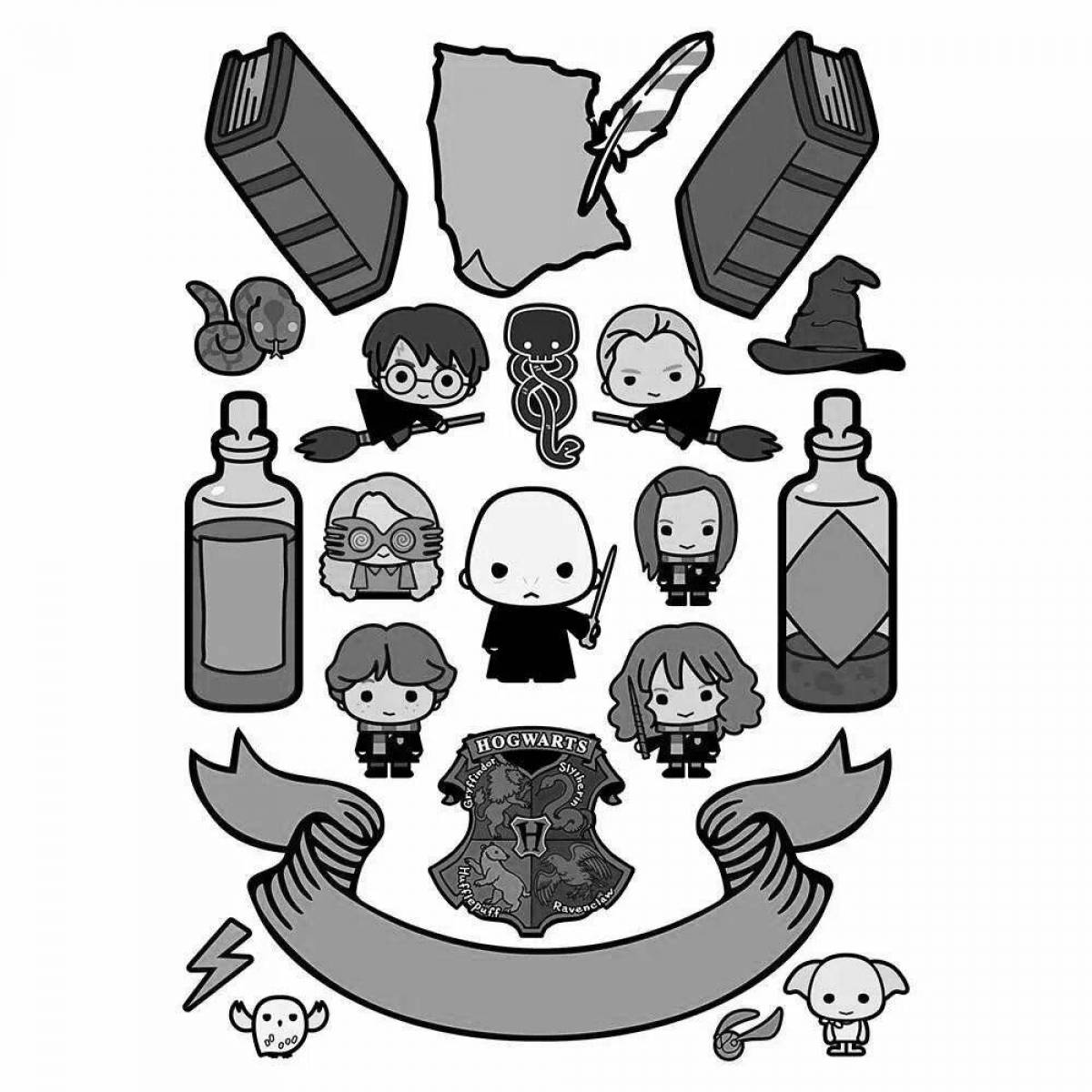 Harry potter stickers for coloring pages