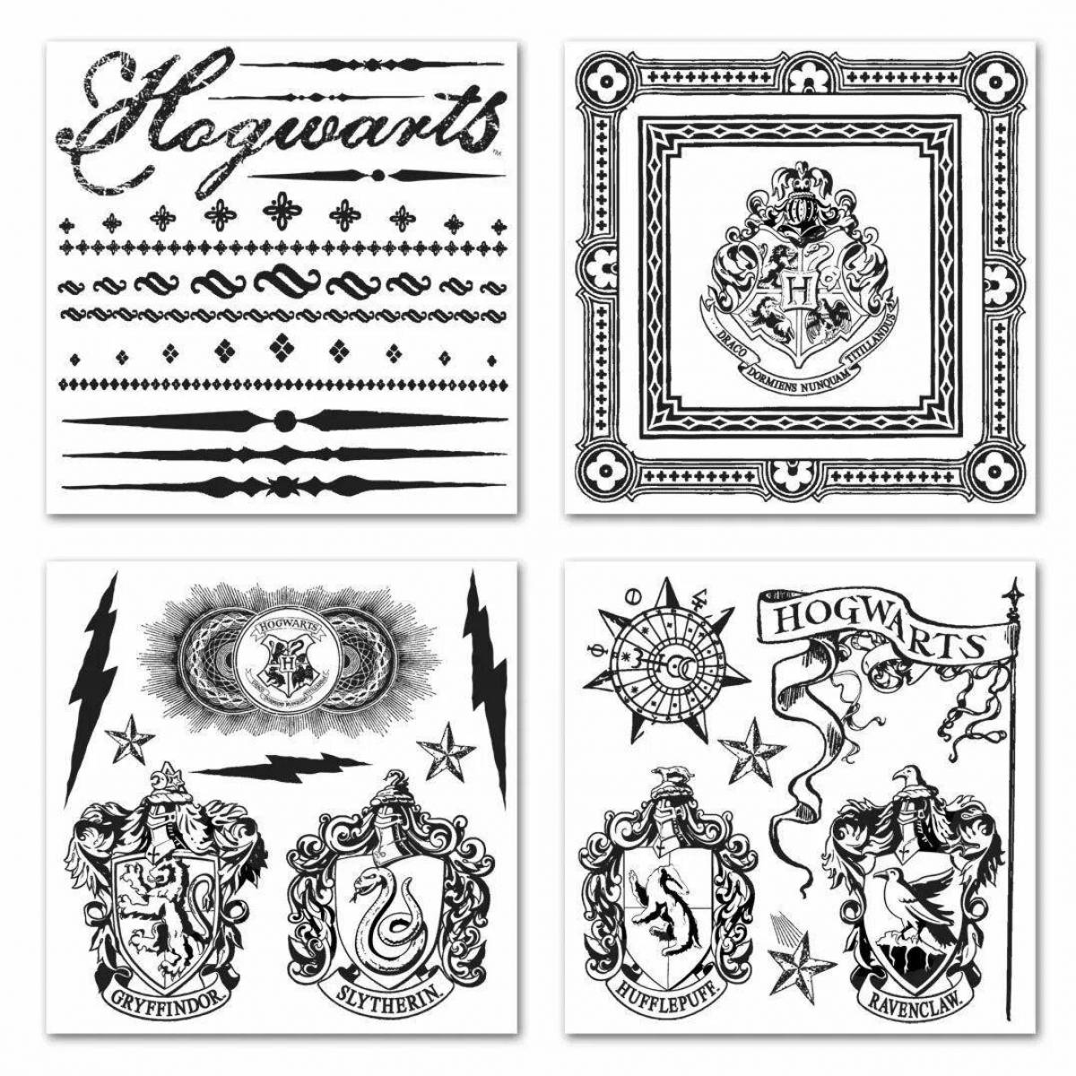 Attractive harry potter coloring pages stickers