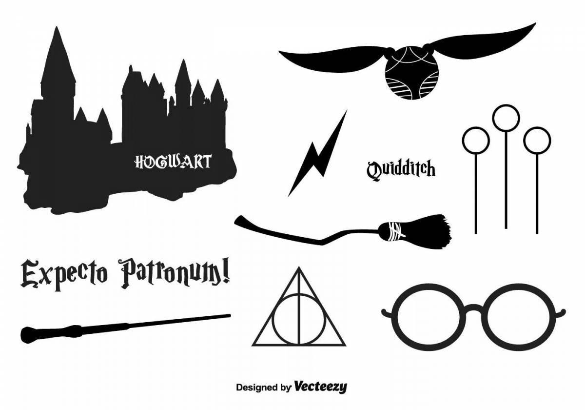 Fairy coloring harry potter stickers