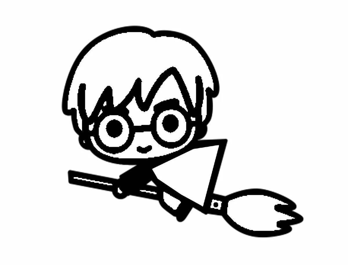 Funny coloring harry potter stickers