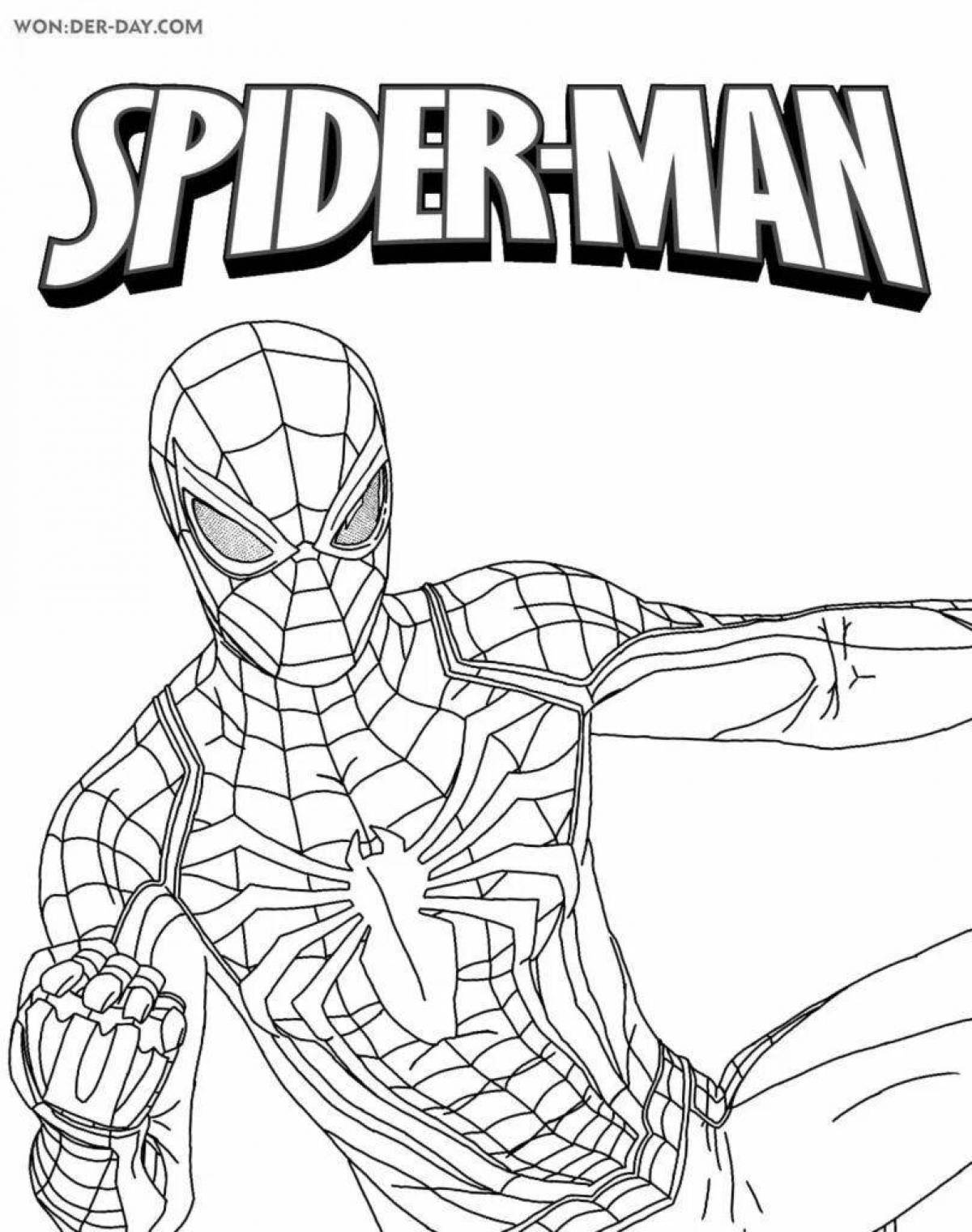 Spider-man with claws coloring page
