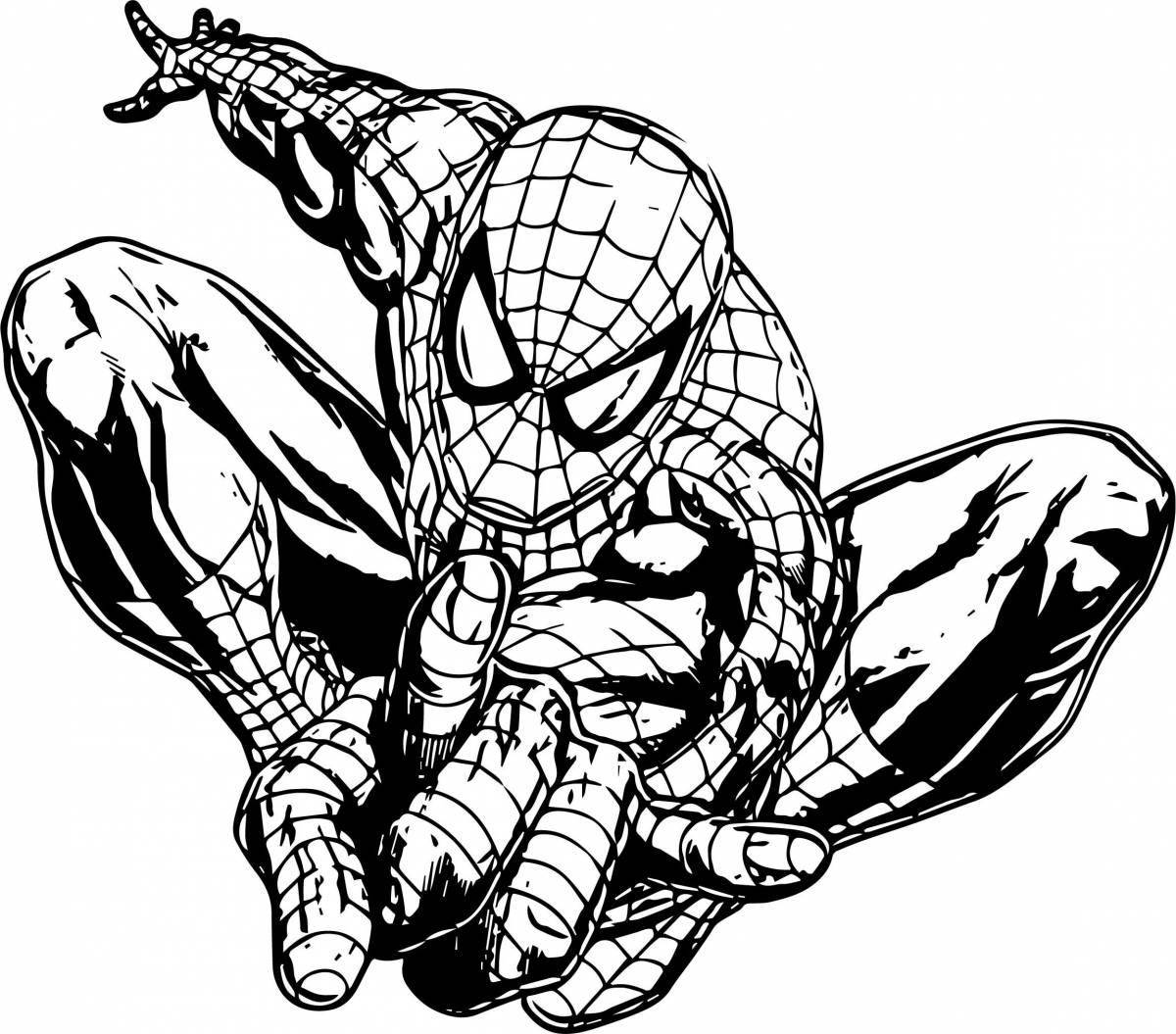 Amazing coloring book spider-man with claws