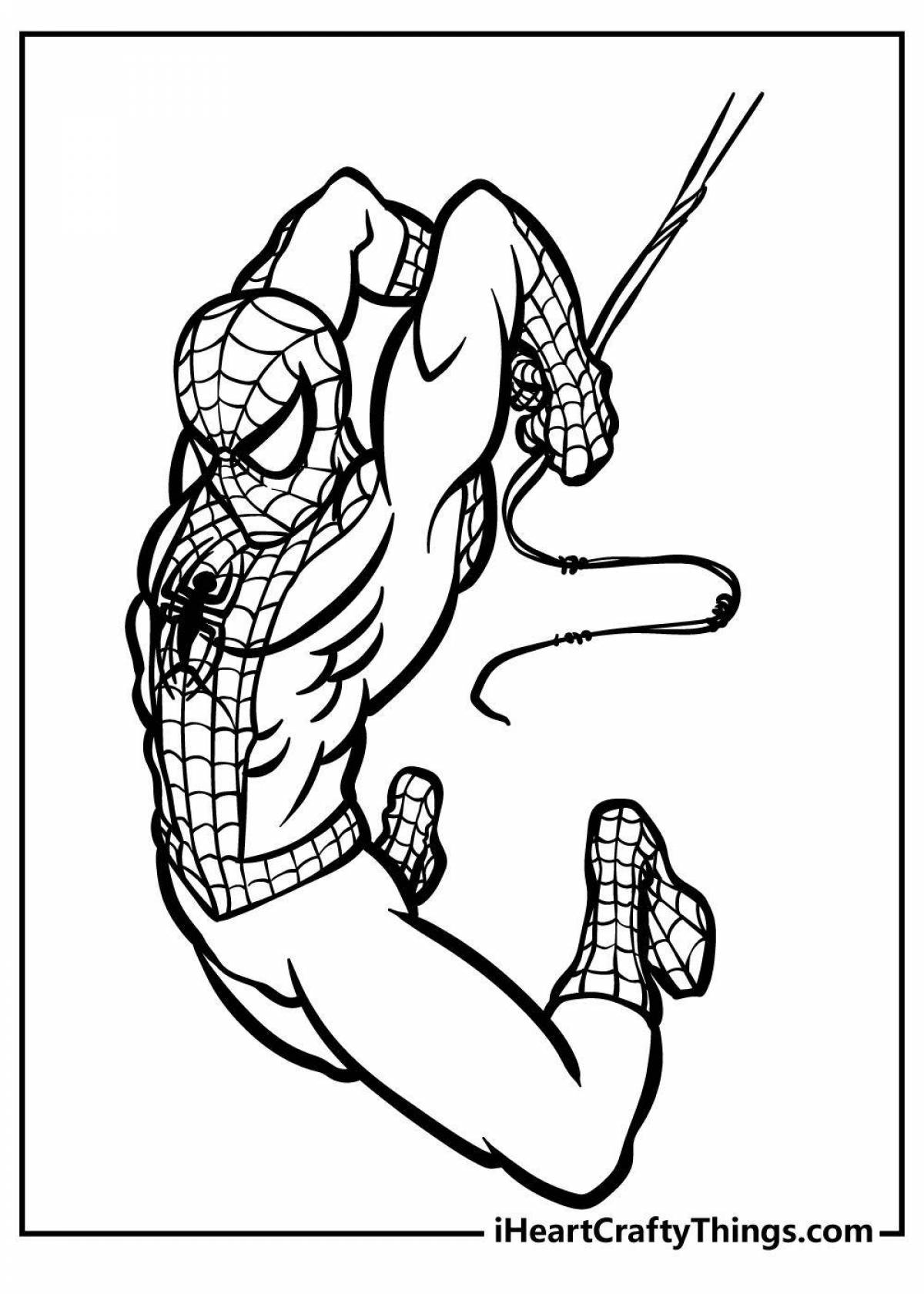 Charming coloring spider-man with claws