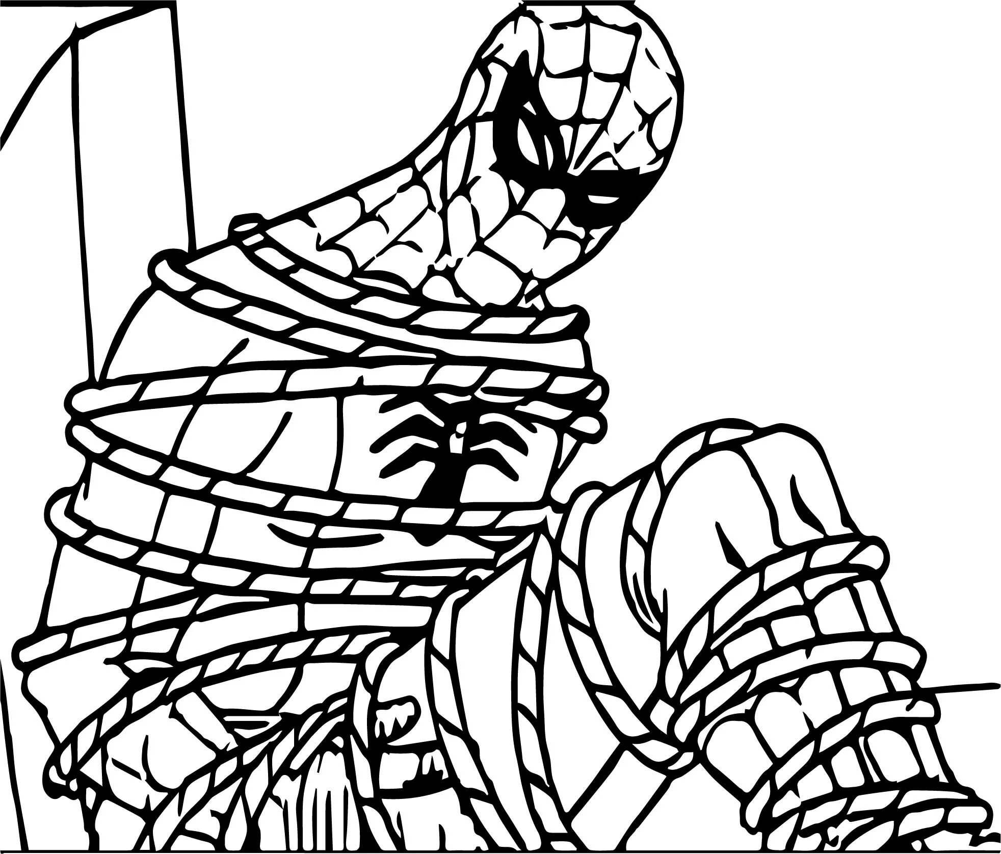 Excellent coloring spider-man with claws