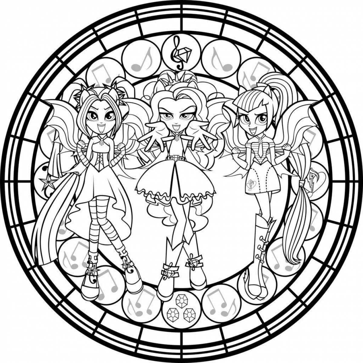 Equestria Girls Rainbow Rock Coloring Page