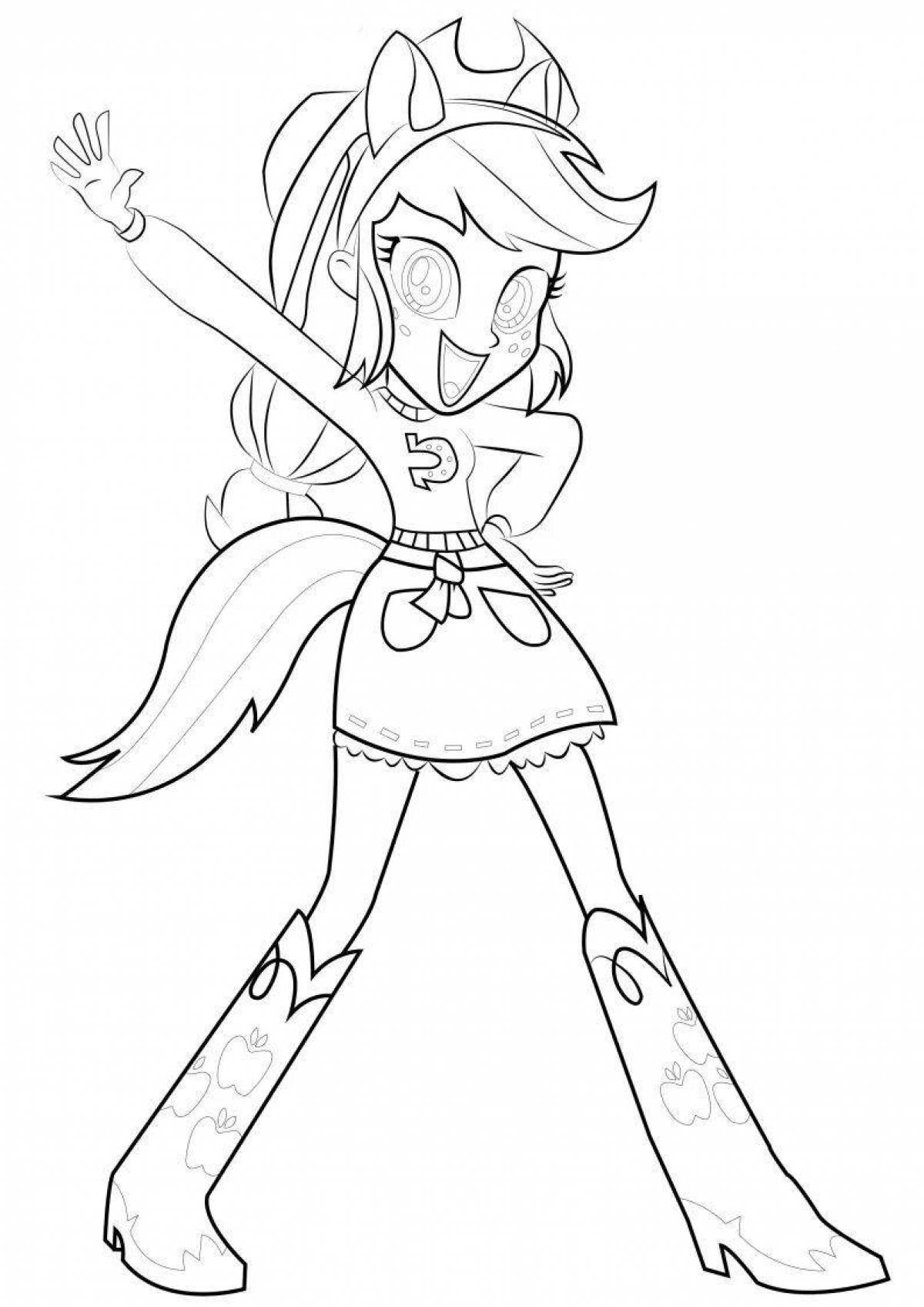 Colouring fairy tale equestria girls rainbow rock