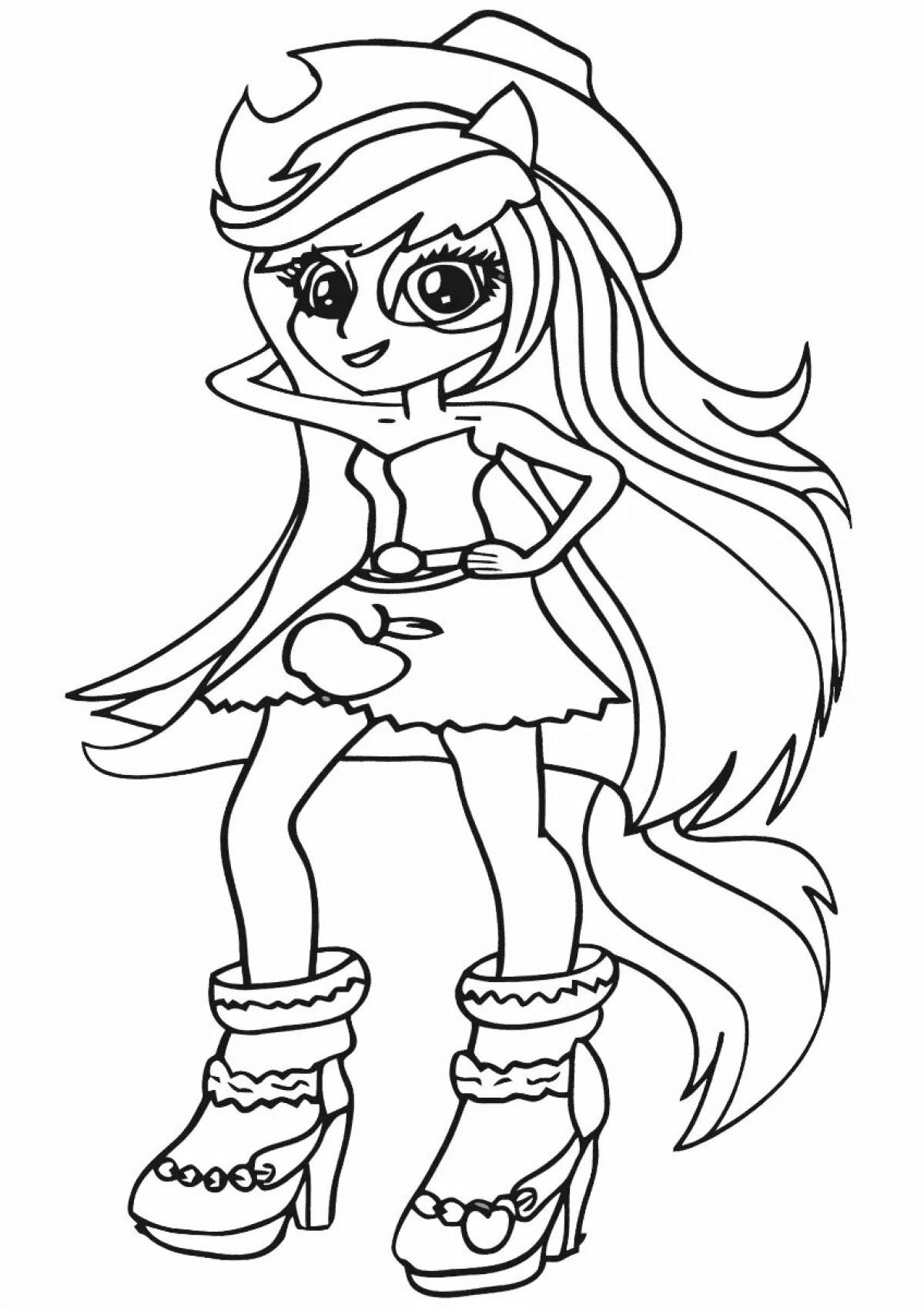 Amazing Equestria Girls Rainbow Rock Coloring Page