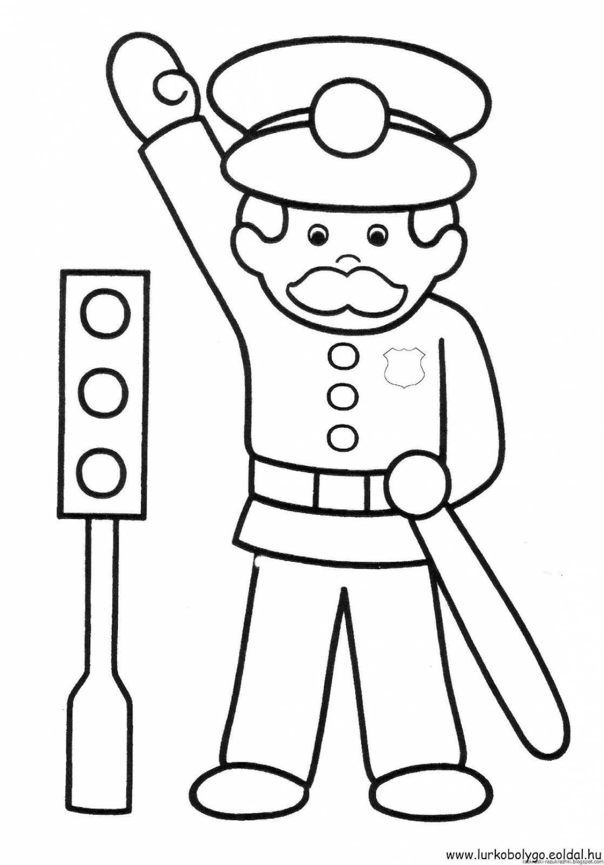 Traffic police inspector for children #1